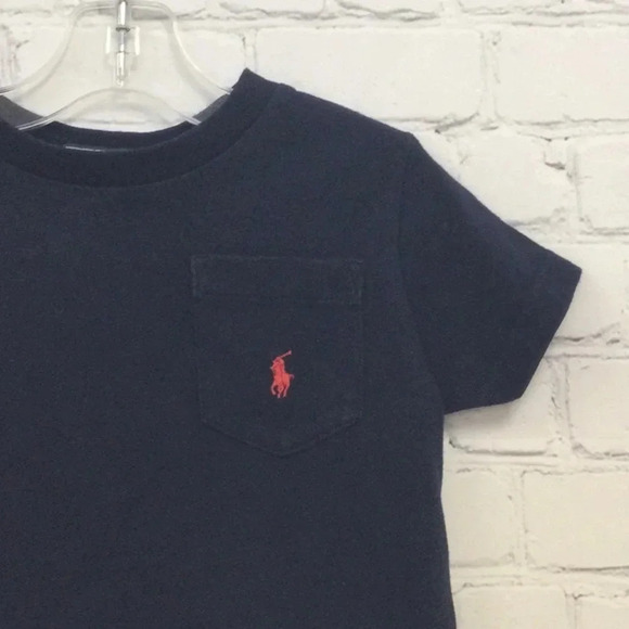 2/2T Polo Ralph Lauren Navy Blue Boys Tee - Picture 2 of 5